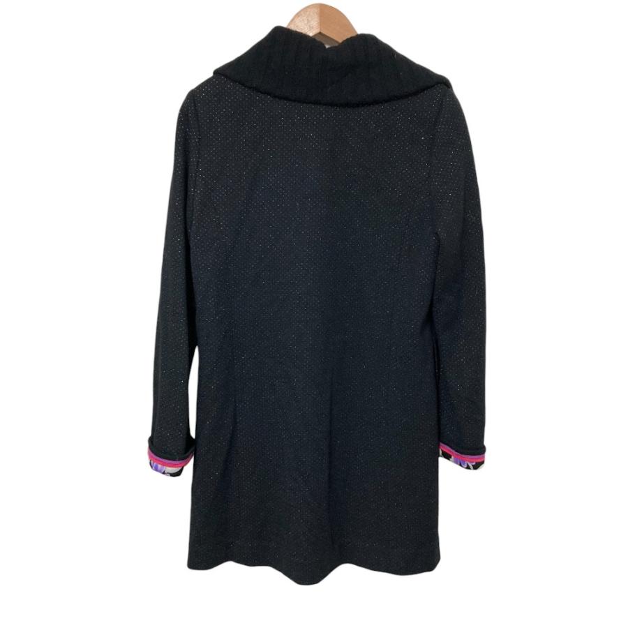 LEONARD（レオナール） 美品 ドット柄 ウールコート 42サイズ ブラック 