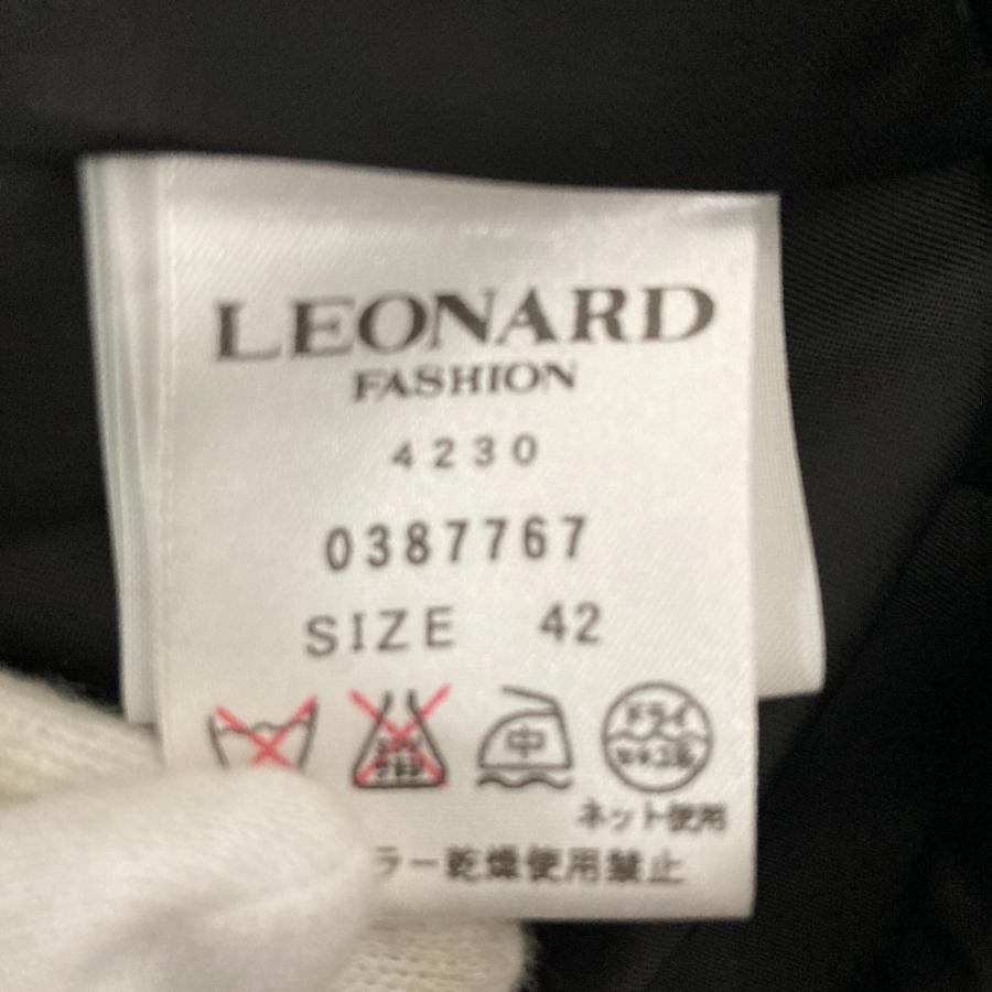 LEONARD（レオナール） 美品 ドット柄 ウールコート 42サイズ ブラック