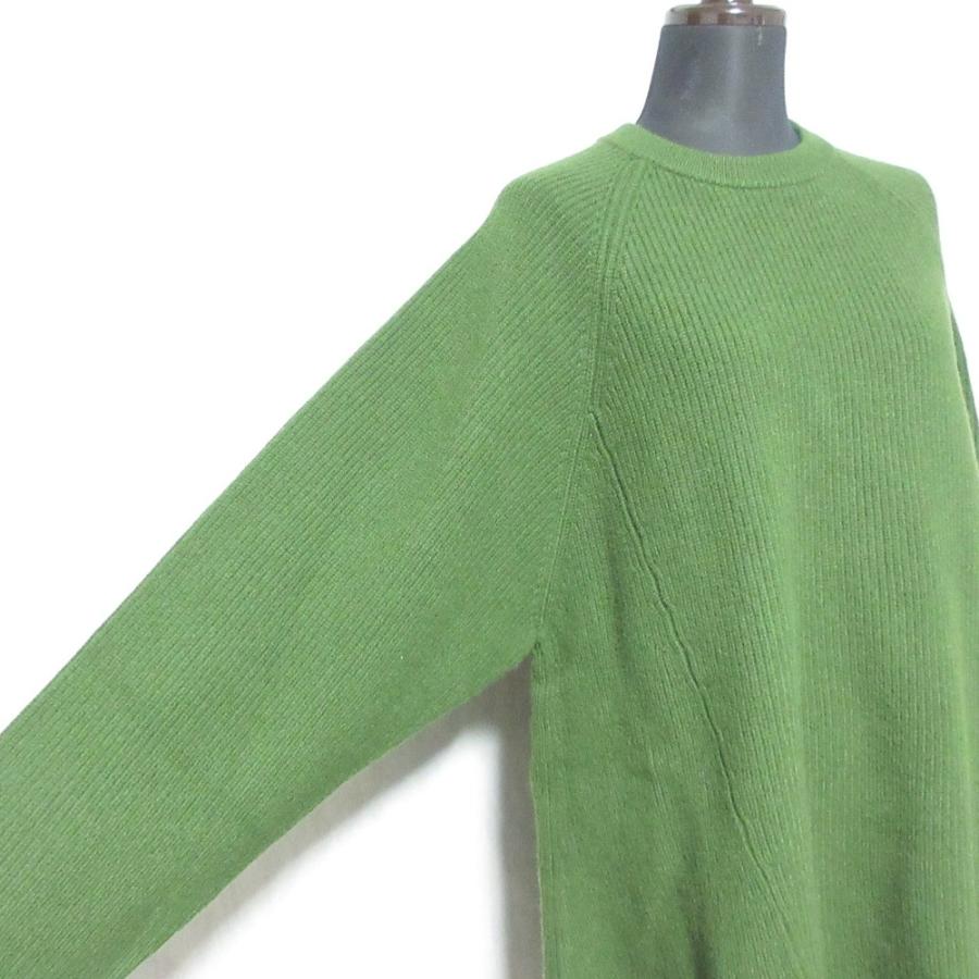 美品 nagonstans ナゴンスタンス アシンメトリーニット セーター 470DA170-6710 サイズ38 カーキ レディース 古着 中古 USED nagonstans - 美品 nagonstans ナゴンスタンス アシンメトリーニット