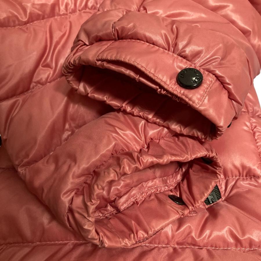良品 MONCLER モンクレール BLEU ロゴワッペン ナイロン ダウンジャケット サイズ1 ピンク レディース 古着 中古_6