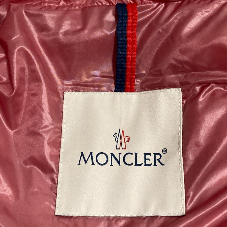 良品 MONCLER モンクレール BLEU ロゴワッペン ナイロン ダウンジャケット サイズ1 ピンク レディース 古着 中古_7