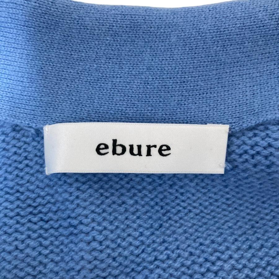 良品 ebure エブール カシミヤブレンド ベルト付き ロングカーディガン ブルー  レディース 古着 中古 USED ebure 良品 エブール カシミヤブレンド ベルト付き ロングカーディガン