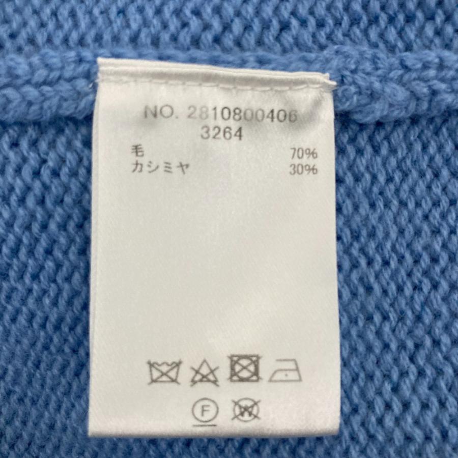 良品 ebure エブール カシミヤブレンド ベルト付き ロングカーディガン ブルー  レディース 古着 中古 USED ebure 良品 エブール カシミヤブレンド ベルト付き ロングカーディガン