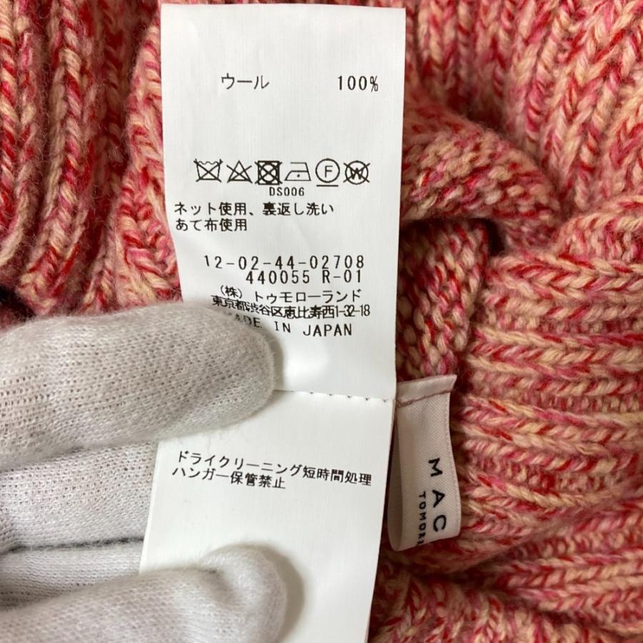 美品 24AW MACPHEE マカフィー トゥモローランド ファインラムズウール タートルネックプルオーバー セーター Sサイズ レッド レディース 古着 中古 USED MACPHEE（マカフィー） 美品 24AW MACPHEE トゥモローランド ファイン