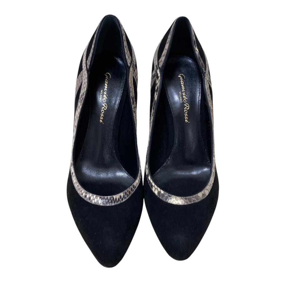 Gianvito Rossi（ジャンヴィト ロッシ） 新品同様 スエード×パイソン 