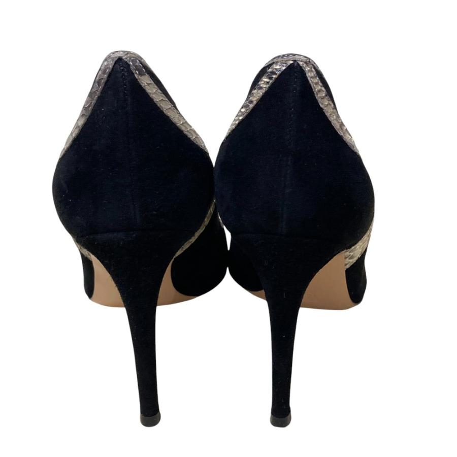 Gianvito Rossi（ジャンヴィト ロッシ） 新品同様 スエード×パイソン