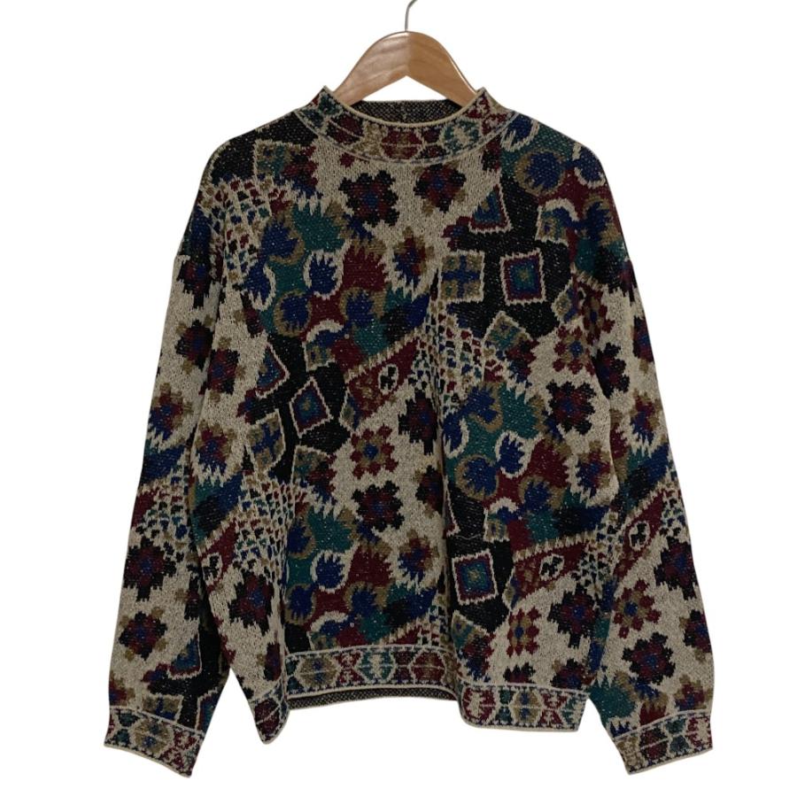 MISSONI（ミッソーニ） 良品 総柄 ハイネック ウール ニット セーター