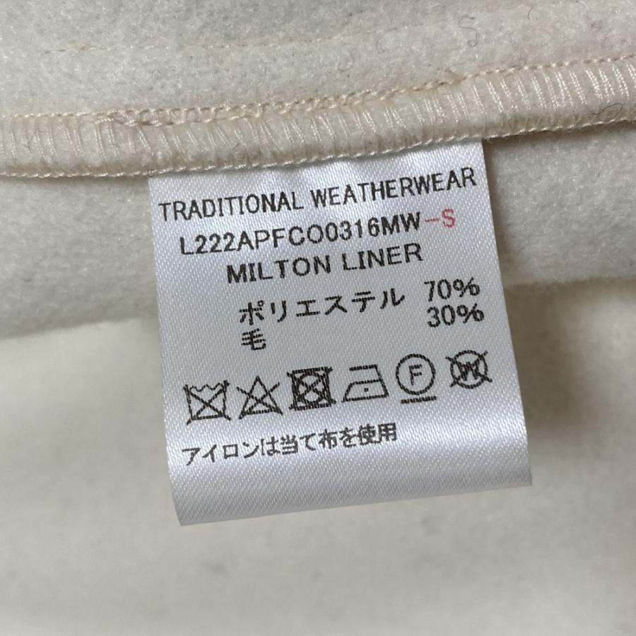 美品 TraditionalWeatherwear トラディショナルウェザーウェア MILTON LINER ウールブレンド ノースリーブコート サイズ34 アイボリー レディース 古着 中古 USED TRADITIONAL WEATHERWEAR - 美品 TraditionalWeatherwear