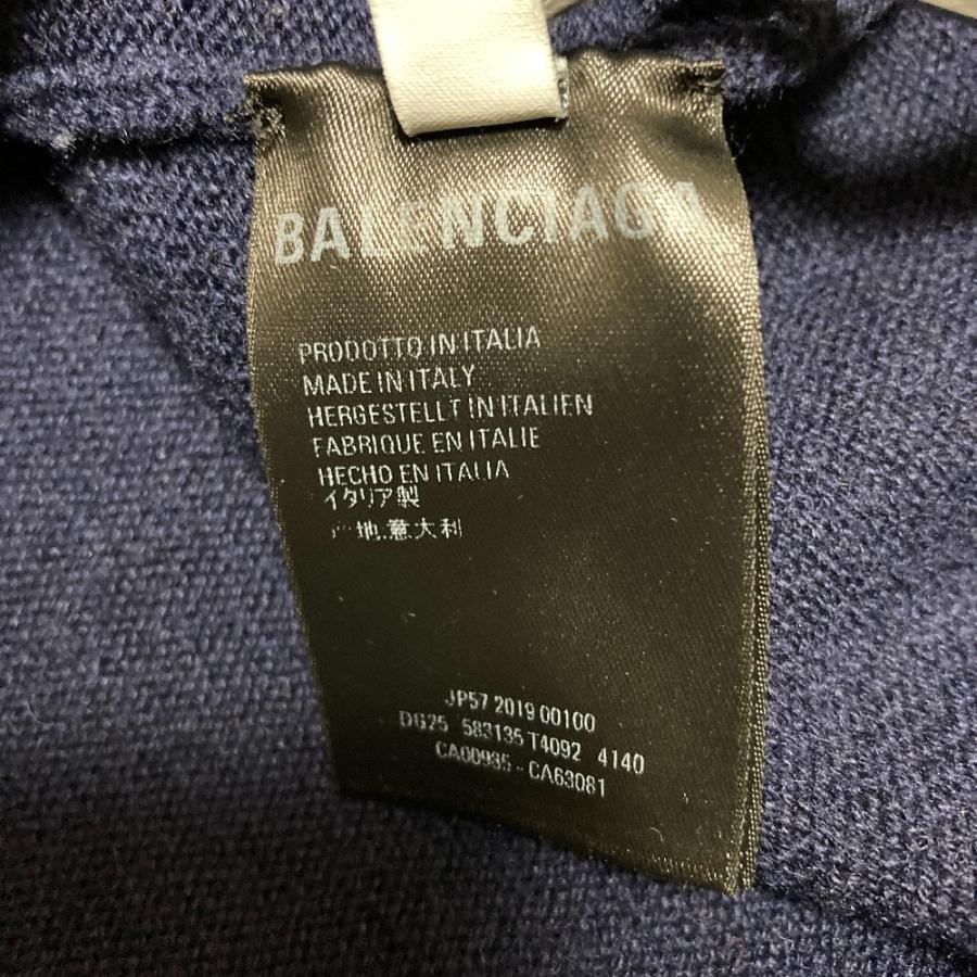 BALENCIAGA（バレンシアガ） 美品 Vネック バックロゴ カシミヤ ニット 
