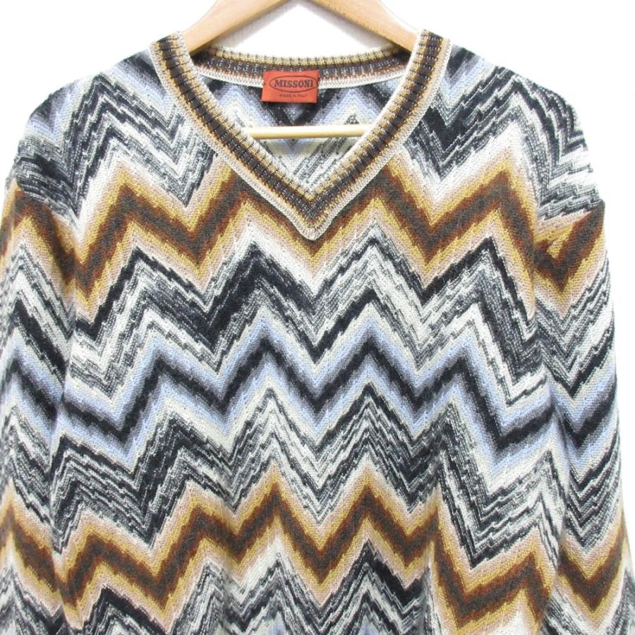 MISSONI（ミッソーニ） 美品 シェブロン Vネック ウール モヘア