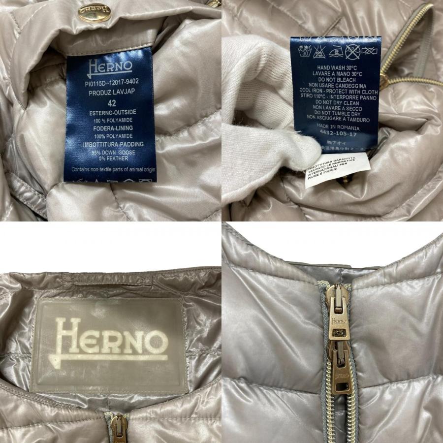 HERNO（ヘルノ） ノーカラーライトダウンジャケット PI0115D-12017 