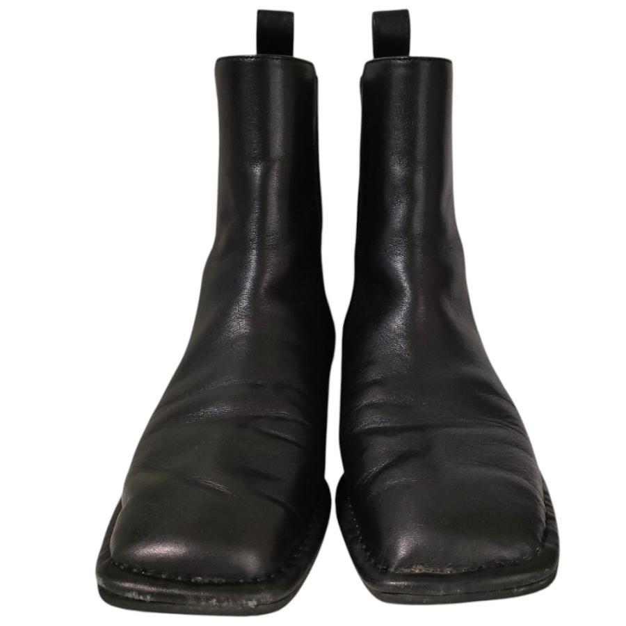美品SHISEI/シーセイ スクエアサイドゴアブーツ24.5㎝ SHISEI（シーセイ） 美品 レザー スクエアトゥ サイドゴア ショート