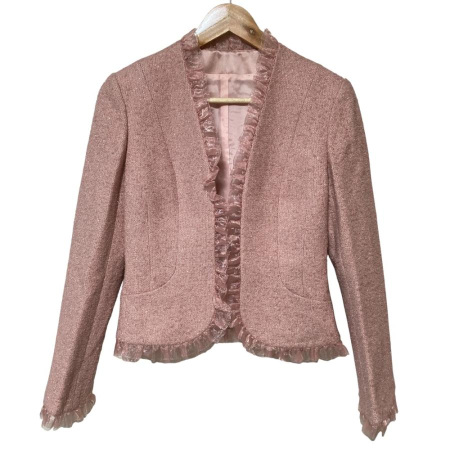 Harrods（ハロッズ） 新品同様 フリルチュール付き ツイードジャケット