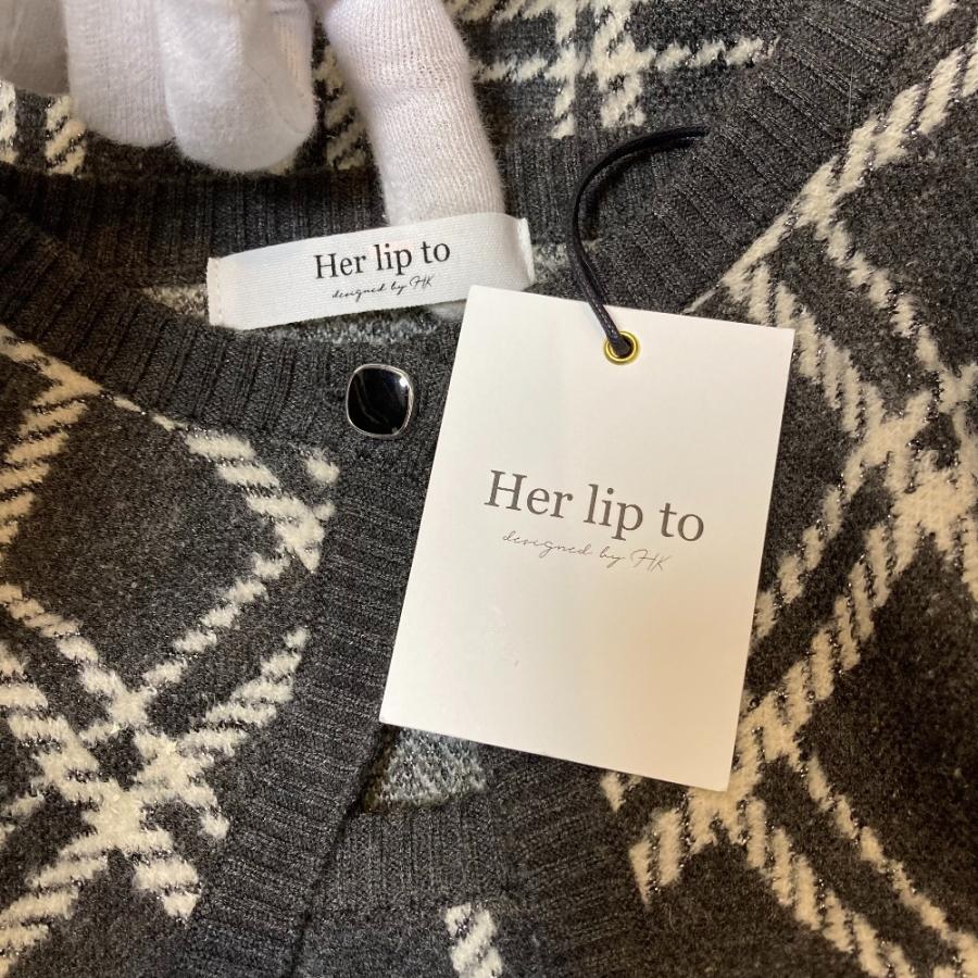 未使用 24AW Herlipto ハーリップトゥ Pantheon Checked Knit Dress