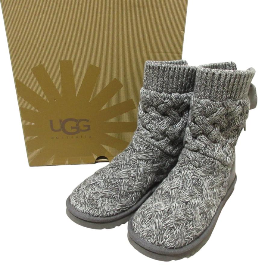 UGG（アグ） 美品 ISLA ニット リボン ショートブーツ 1008840 US7 