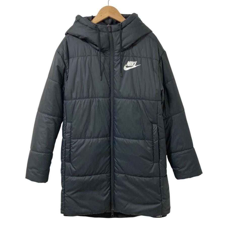 即発送可　ナイキ ベンチコート ナイロン ブラック　黒 銀タグ M 中綿 NIKE（ナイキ） 中綿 ベンチコート ロングコート サイズM ブラック