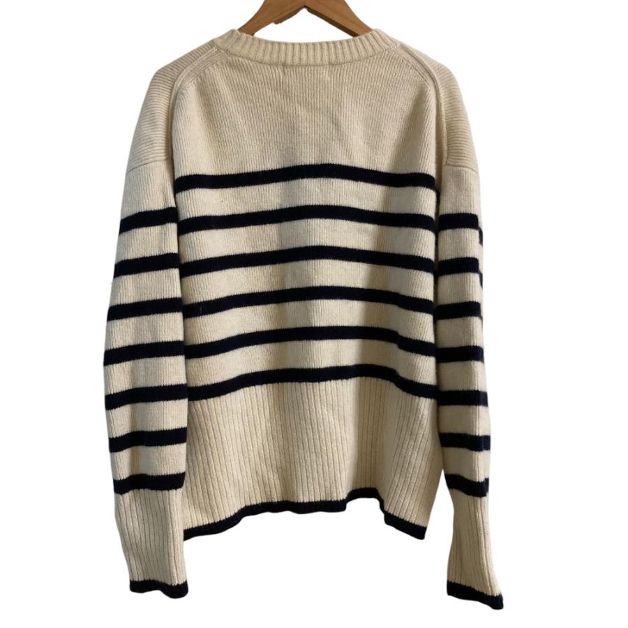 Arpege story テレコ5分袖T ボーダー Arpege story 美品 アルページュストーリー ボーダー カシミヤブレンド