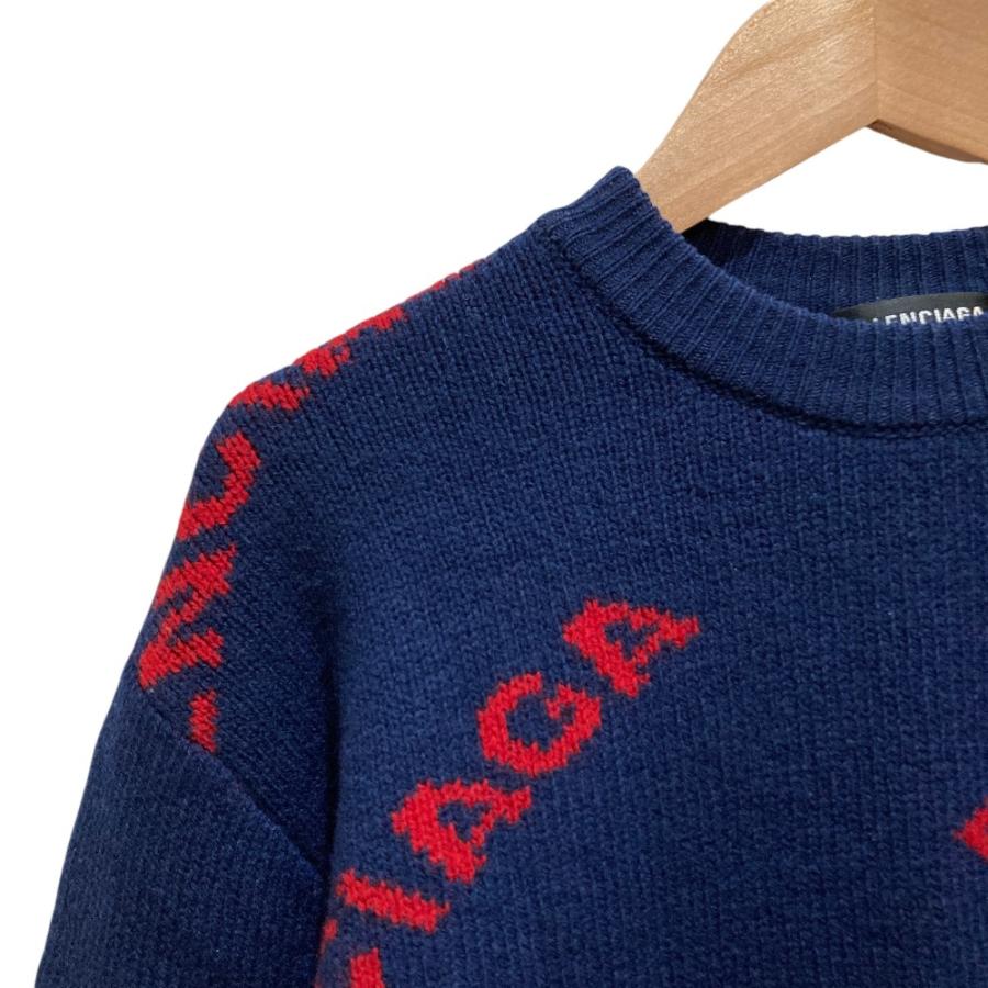 BALENCIAGA（バレンシアガ） 美品 ロゴジャガード ニットセーター S