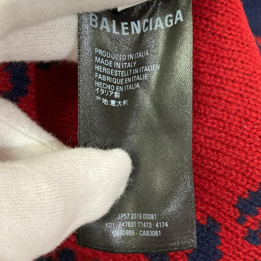 BALENCIAGA（バレンシアガ） 美品 ロゴジャガード ニットセーター S