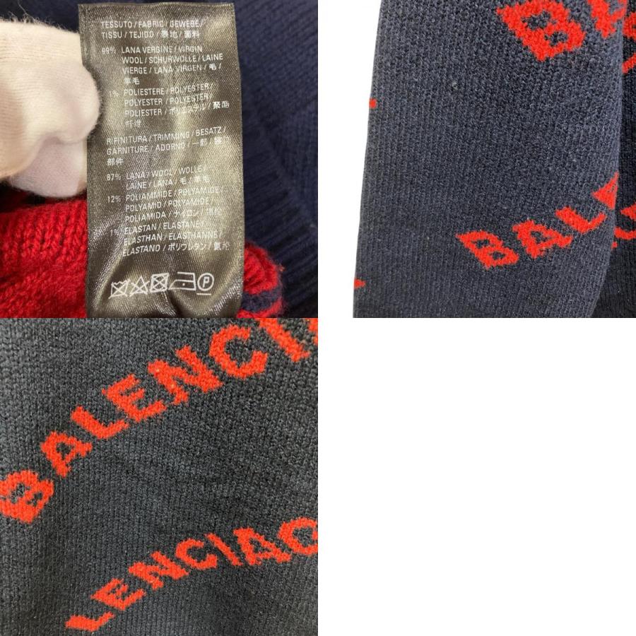 BALENCIAGA（バレンシアガ） 美品 ロゴジャガード ニットセーター S
