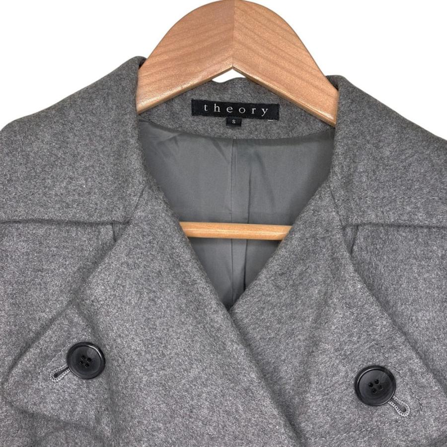 【美品】Theory セオリー カシミヤ100% トレンチ コート S グレー theory（セオリー） 美品 カシミヤ100％ トレンチコート サイズS