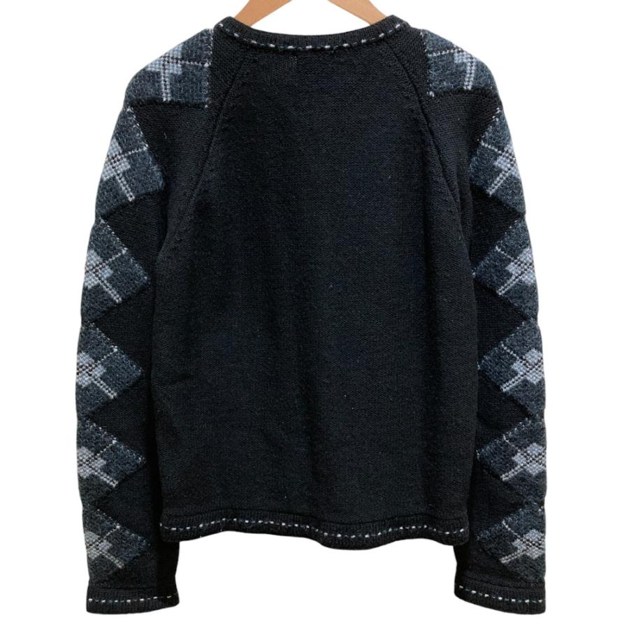 美品 02A CHANEL シャネル ココマーク カシミヤブレンド ジップ ニットカーディガン P19799 サイズ38 ブラック レディース 古着 中古の画像