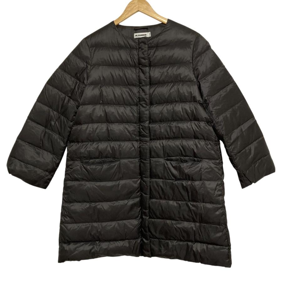 JIL SANDER（ジルサンダー） 美品 ナイロン ノーカラーダウンコート