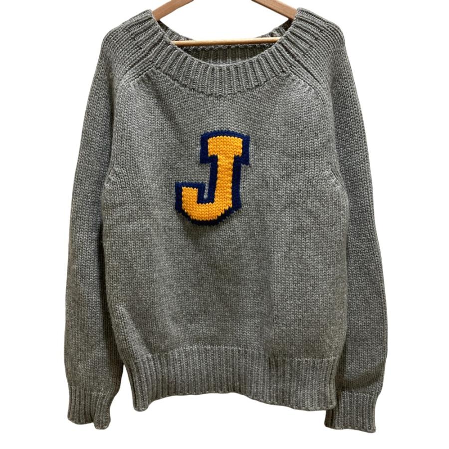 美品 JIL SANDER ジルサンダー Jインターシャ カシミヤニット セーター サイズ36 グレー レディース 古着 中古 USED JIL SANDER（ジルサンダー） 美品 Jインターシャ カシミヤニット