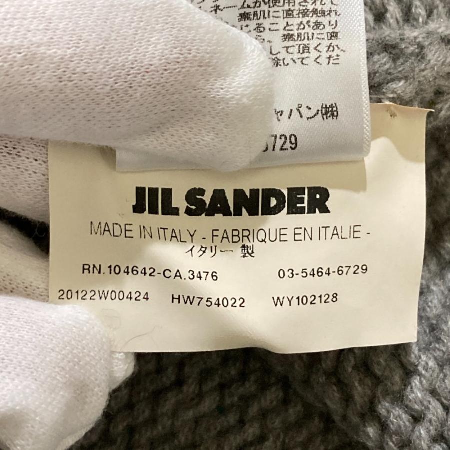 美品 JIL SANDER ジルサンダー Jインターシャ カシミヤニット セーター サイズ36 グレー レディース 古着 中古 USED JIL SANDER（ジルサンダー） 美品 Jインターシャ カシミヤニット