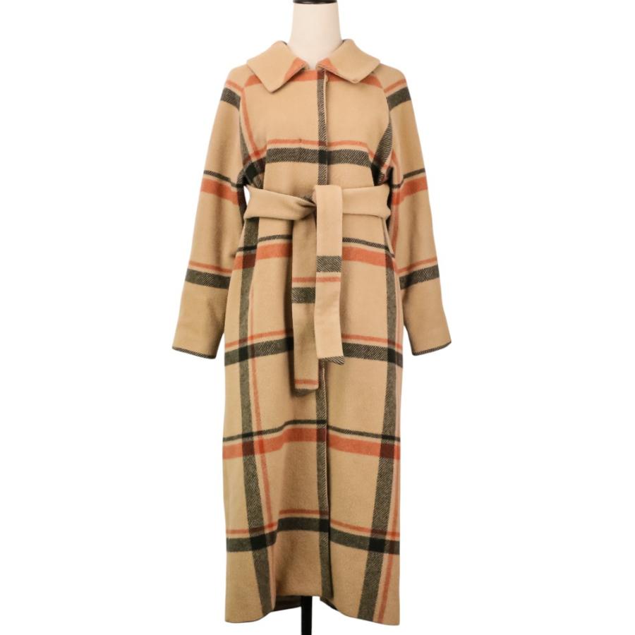 良品 AMERI VINTAGE アメリ ヴィンテージ CHECK SOUTIEN COLLAR COAT 