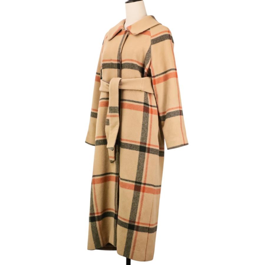 良品 AMERI VINTAGE アメリ ヴィンテージ CHECK SOUTIEN COLLAR COAT 