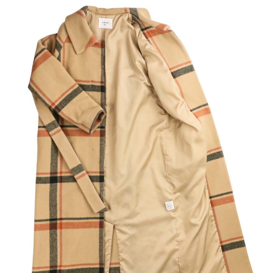 良品 AMERI VINTAGE アメリ ヴィンテージ CHECK SOUTIEN COLLAR COAT 