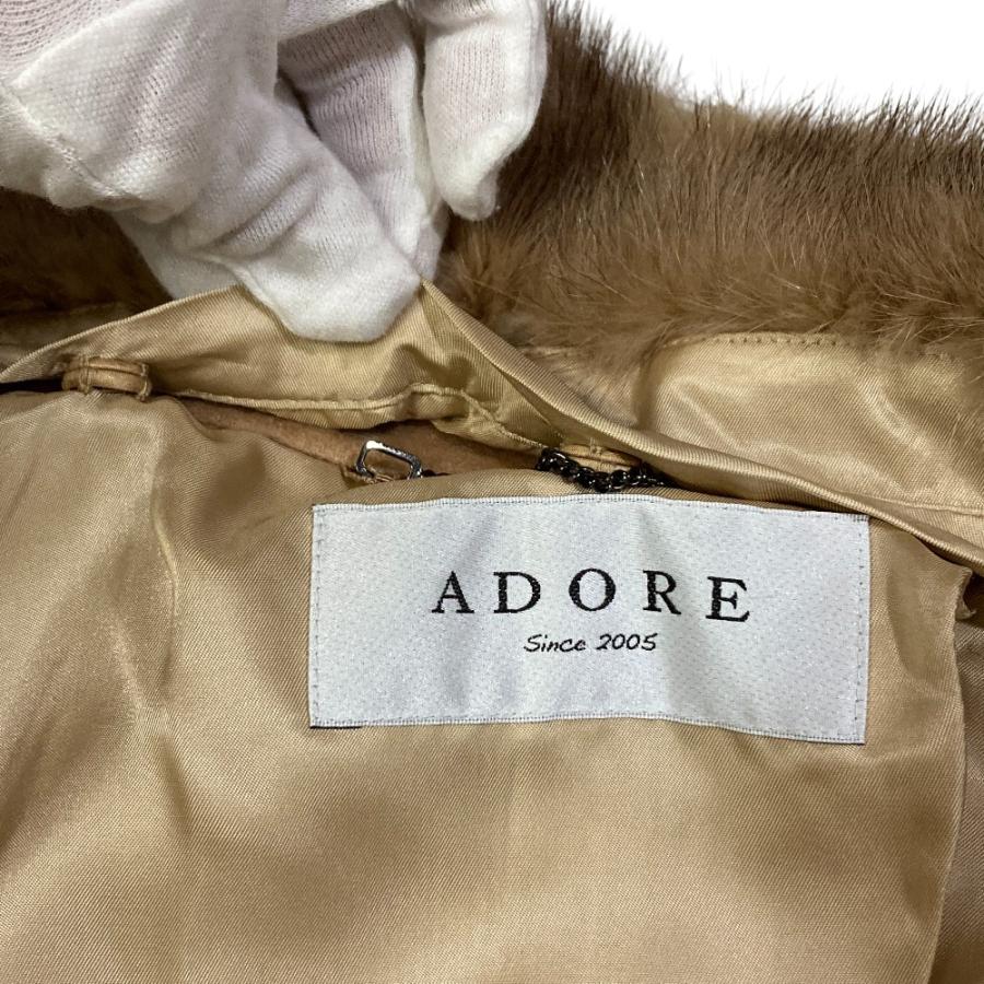 ADORE（アドーア） 美品 ミンクファー カシミヤ100% ベルテッド リバー 