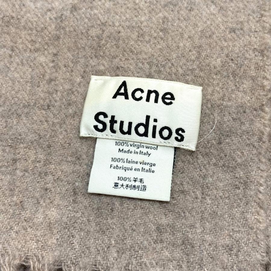 美品 Acne Studios アクネ ストゥディオズ ウール フリンジマフラー グレージュ レディース 古着 中古 USED Acne Studios（アクネ ストゥディオズ） 美品 アクネ ストゥディオズ