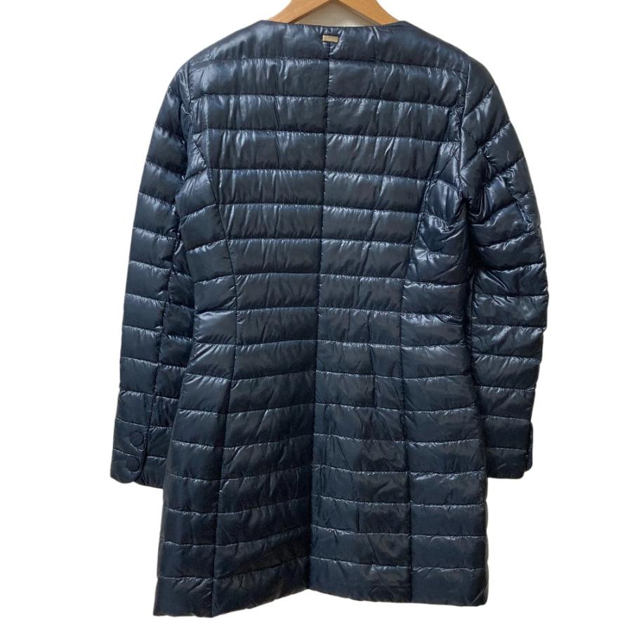 HERNO（ヘルノ） 美品 ノーカラー ロング ライトダウンコート
