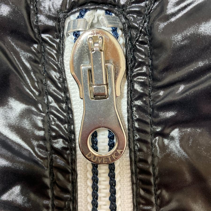 【美品・未使用に近い】DUVETICA ダウンベスト　レディース（size38） DUVETICA（デュベティカ） 良品 フーデッド ダウンベスト 38 ブラック