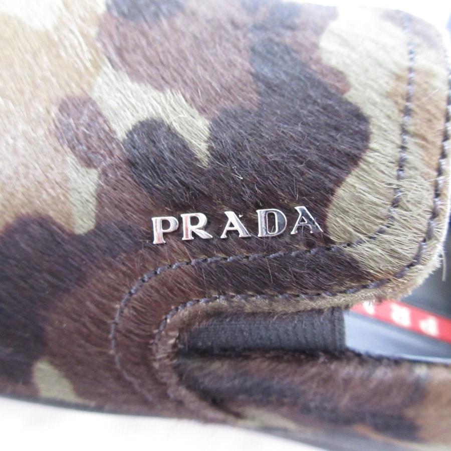 新品同様 PRADA SPORTS プラダスポーツ ハラコ レザー カモフラ 迷彩