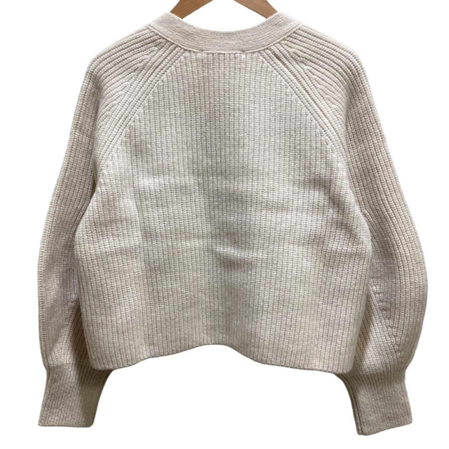 ANAYI（アナイ） 未使用 ウールカシミヤ片畦Vネック カーディガン 