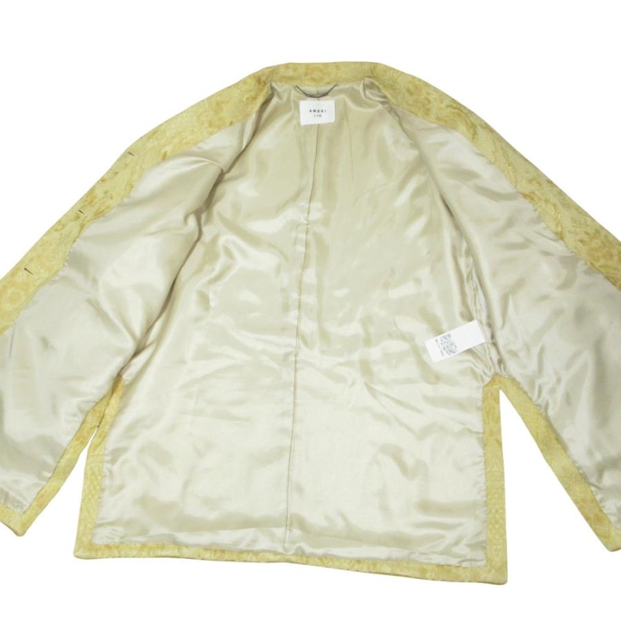 美品 23AW AMERI アメリ ジャガード ジャケット スカート セットアップ 01320690750/01320990970 F S イエロー レディース 古着 中古_5