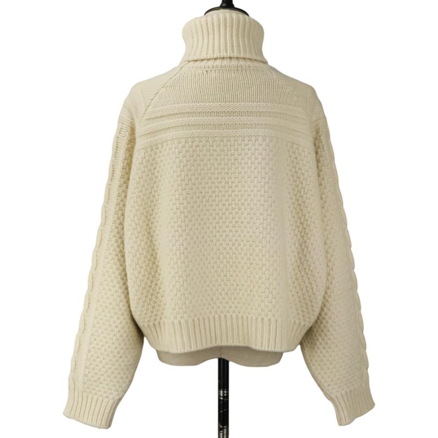 良品 CELINE セリーヌ カシミヤブレンド ウール チャンキー ケーブルニット セーター2A92P329O サイズM アイボリー レディース 古着 中古 USED CELINE（セリーヌ） 良品 カシミヤブレンド ウール チャンキー