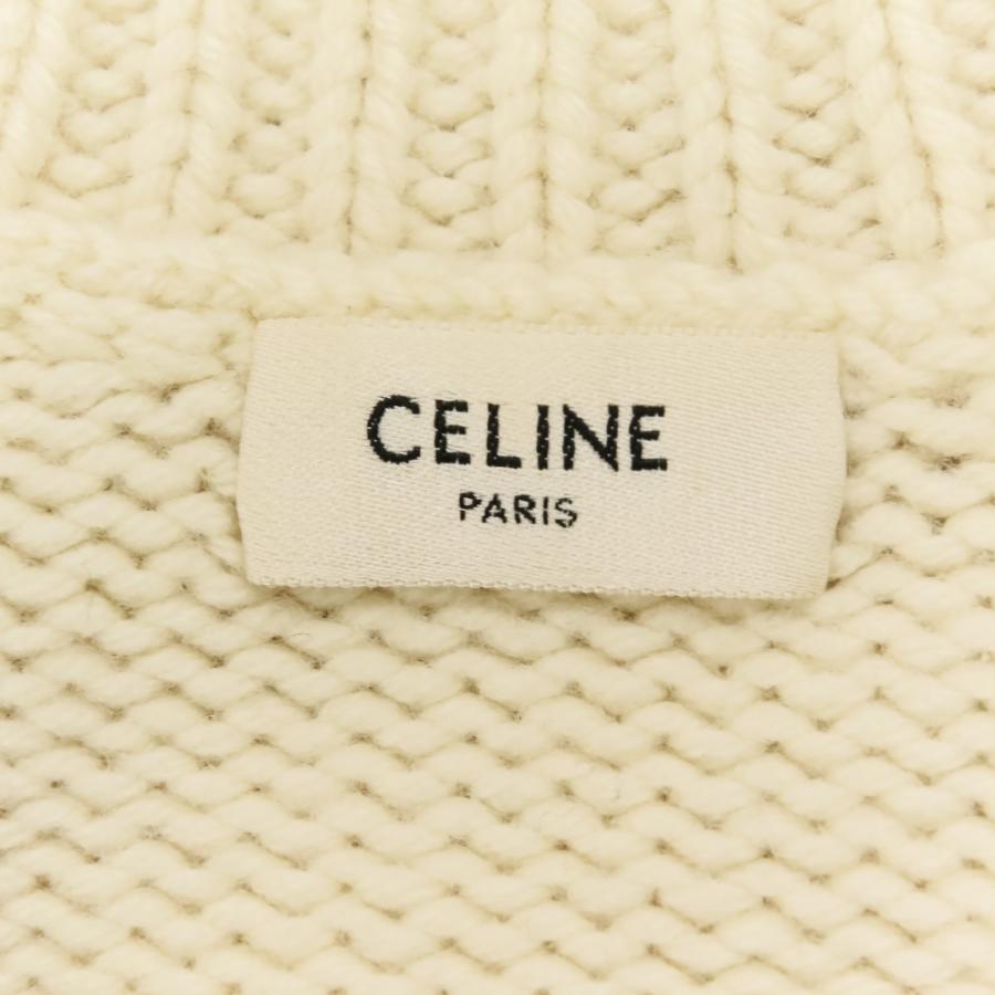 良品 CELINE セリーヌ カシミヤブレンド ウール チャンキー ケーブルニット セーター2A92P329O サイズM アイボリー レディース 古着 中古 USED CELINE（セリーヌ） 良品 カシミヤブレンド ウール チャンキー