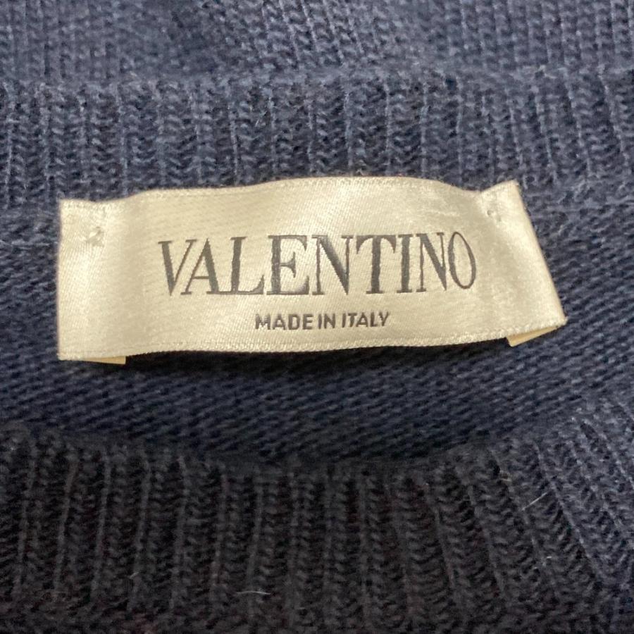 VALENTINO ウールカシミヤ Vロゴ アンサンブル ニット カーディガン