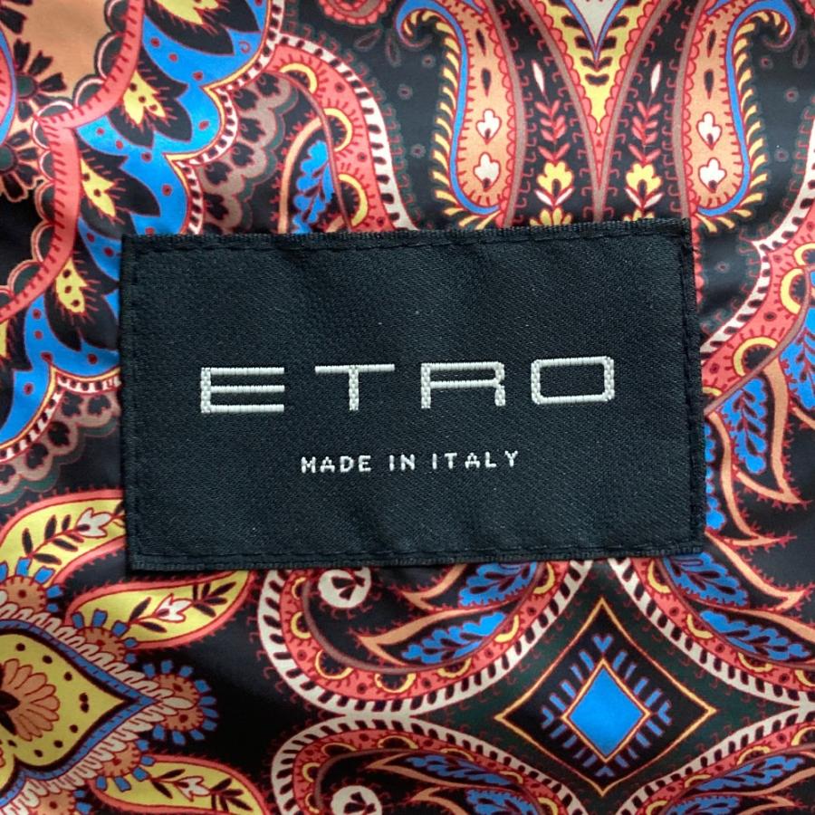 ETRO（エトロ） 美品 裏地ペイズリー柄 スタンドカラー ベロア ダウン 