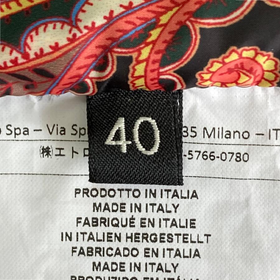 ETRO（エトロ） 美品 裏地ペイズリー柄 スタンドカラー ベロア ダウン 