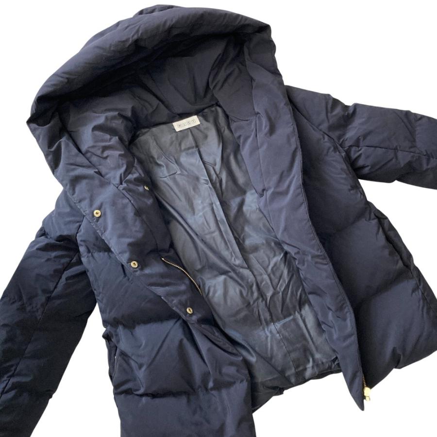 PLST（プラステ） 美品 フーデッド ダウンジャケット M ネイビー