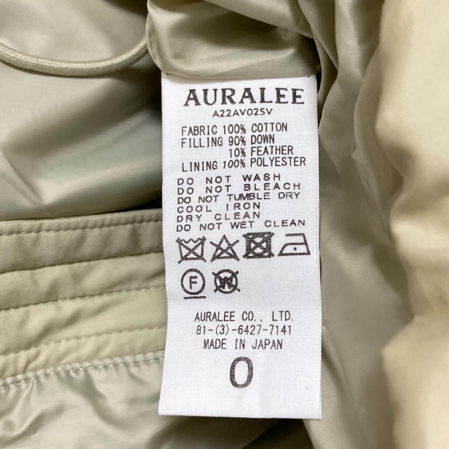 【最終値下げ】オーラリー22AWダウンベスト　サイズ3 AURALEE（オーラリー） 美品 22AW AURALEE SUVIN HIGH CLOTH DOWN VEST