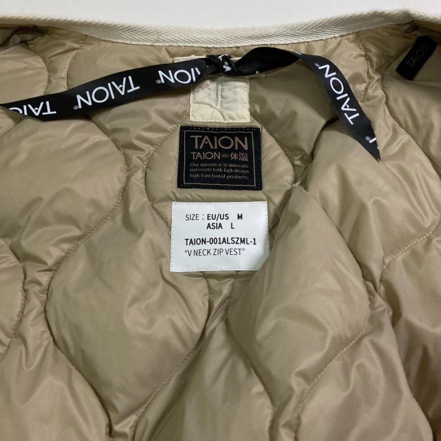 良品 TAION タイオン Vネック ZIP ベスト ASIAサイズM ホワイト レディース 古着 中古 USED TAION（タイオン） 良品 Vネック ZIP ベスト ASIAサイズM ホワイト
