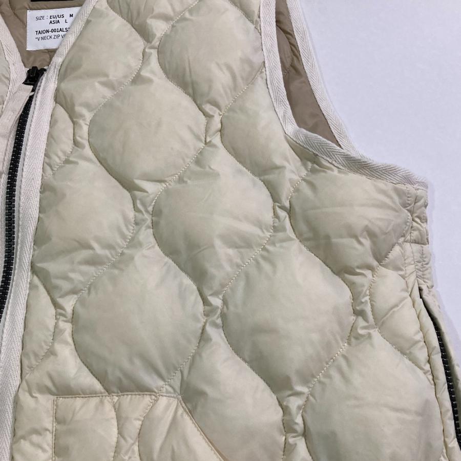 良品 TAION タイオン Vネック ZIP ベスト ASIAサイズM ホワイト レディース 古着 中古 USED TAION（タイオン） 良品 Vネック ZIP ベスト ASIAサイズM ホワイト