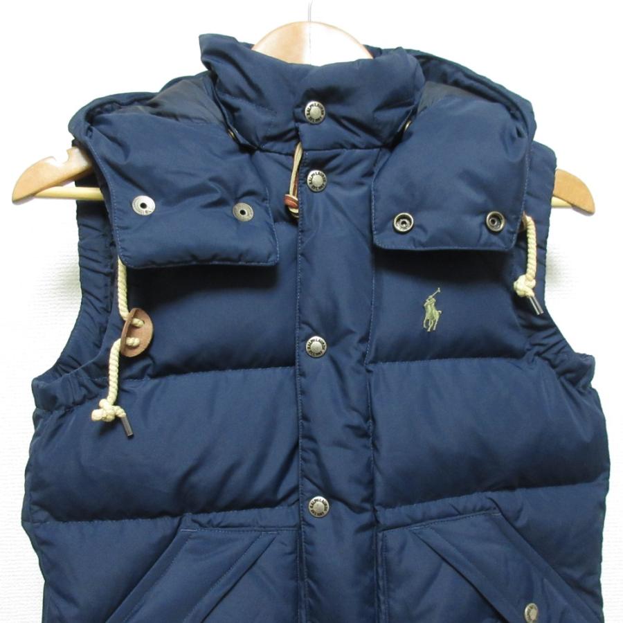 美品 POLO RALPH LAUREN ポロラルフローレン フード付きダウンベスト