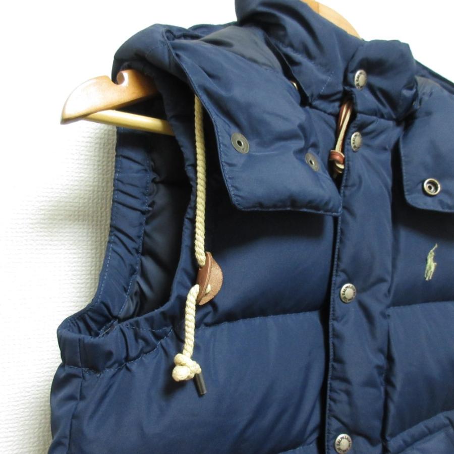 美品 POLO RALPH LAUREN ポロラルフローレン フード付きダウンベスト